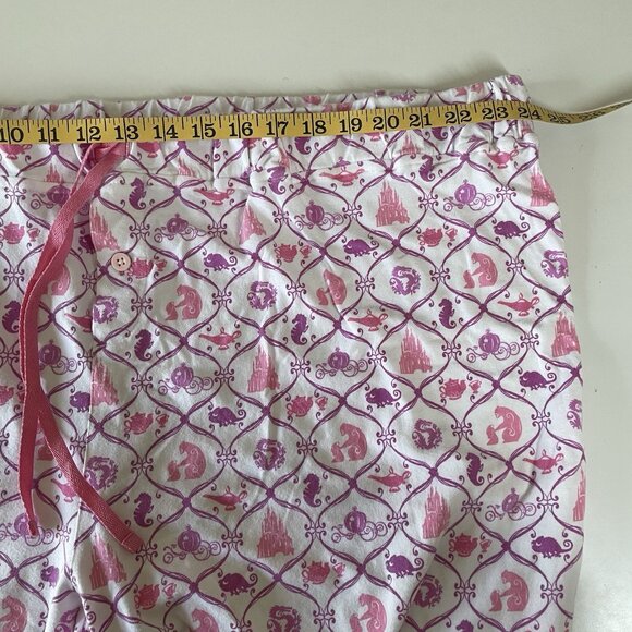 Disney Parks Cotton Pajama Pants 3X Pink / White Cropped Jersey Knit - Picture 4 of 8